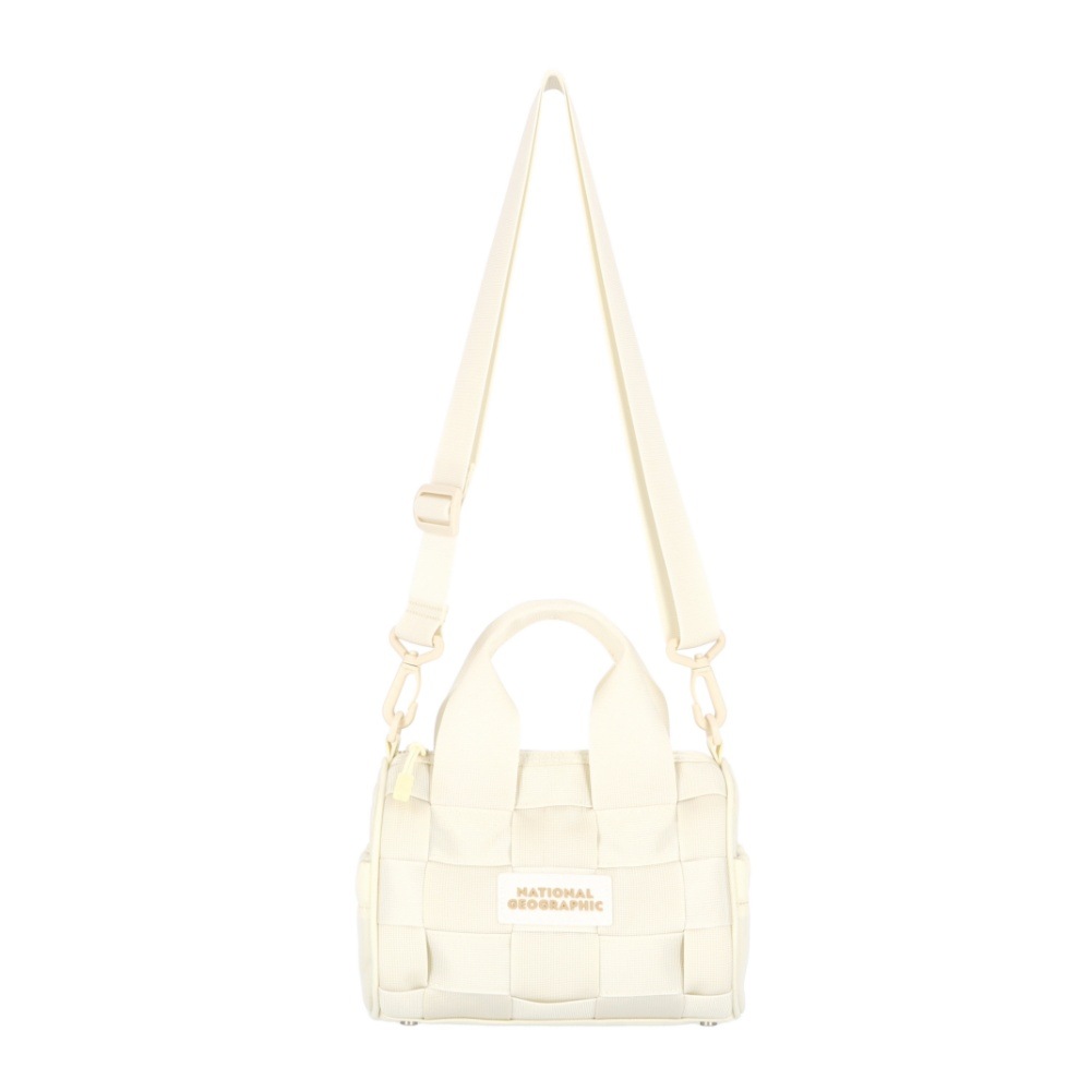 ナショナルジオグラフィック 5/2 配送   (返品無料) N223ATO520 ウェビングメッシュミニダッフルバッグクリーム