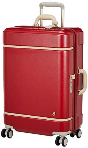 スーツケース キャスターストッパー付 ダブルホイール エコバッグ付き 約3~5泊向け ノートル 06882 64 CM プラントレッド