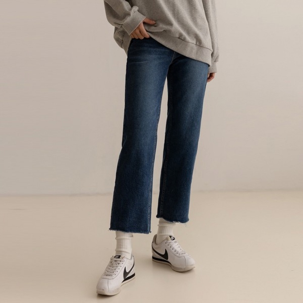 (Elysia) トゥナチュラルカットストレートパンツ