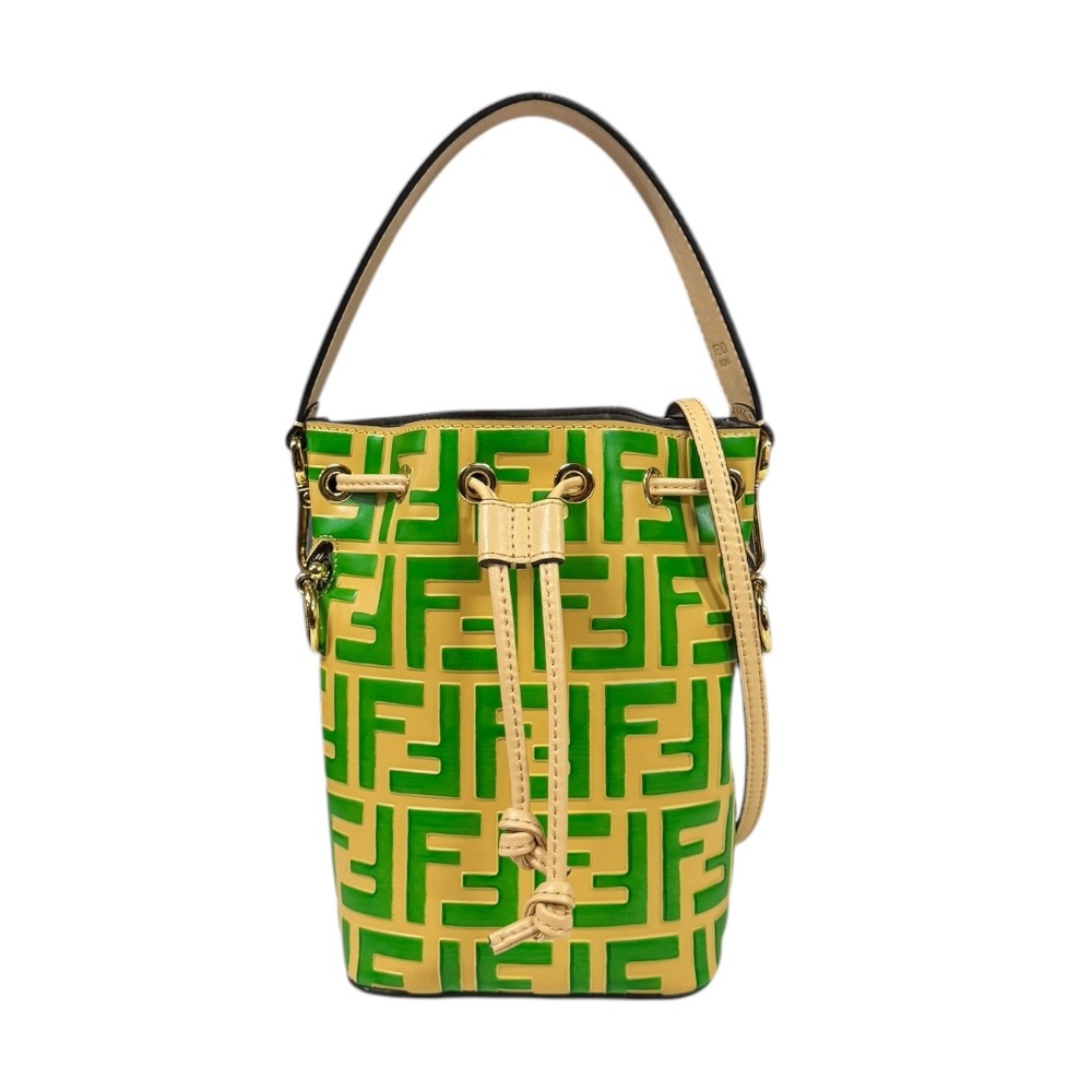 フェンディ ミニモントレゾール ショルダーバッグ レザー 8BS010 ベージュ FENDI 中古 82,280円