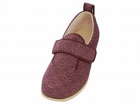 徳武産業 あゆみシューズ 介護靴 施設用 ダブルマジックII 雅（みやび） 7E あずき 片足/左LLサイズ 7021