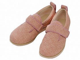 徳武産業 あゆみシューズ 介護靴 施設用 ダブルマジックII 雅（みやび） 9E ピンク 両足Lサイズ 7022