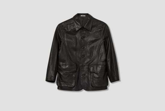 AURALEE Men Leather Jackets A26SB01BL 1904