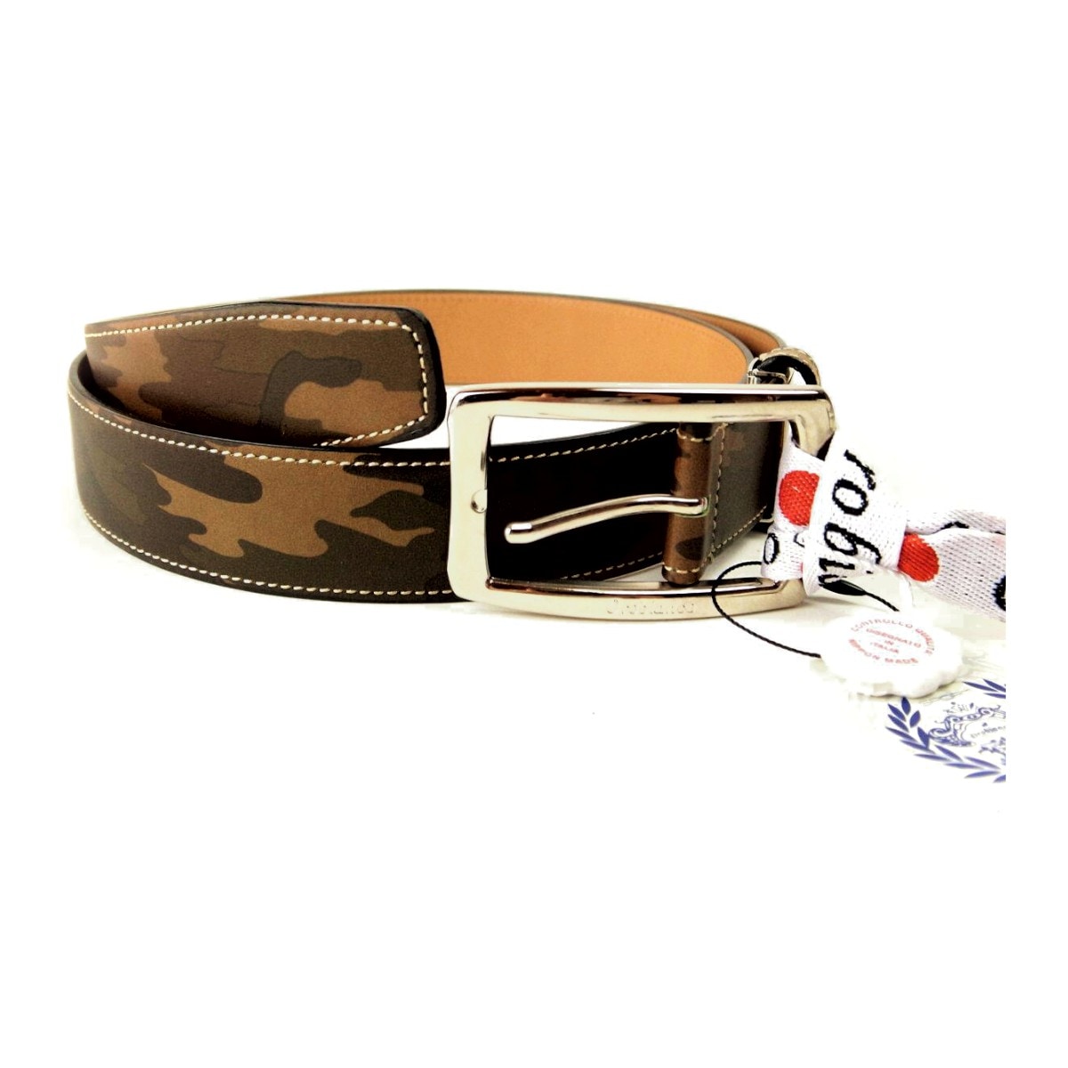 オロビアンコ レザーベルト 811014 迷彩柄 メンズ 質屋出品
