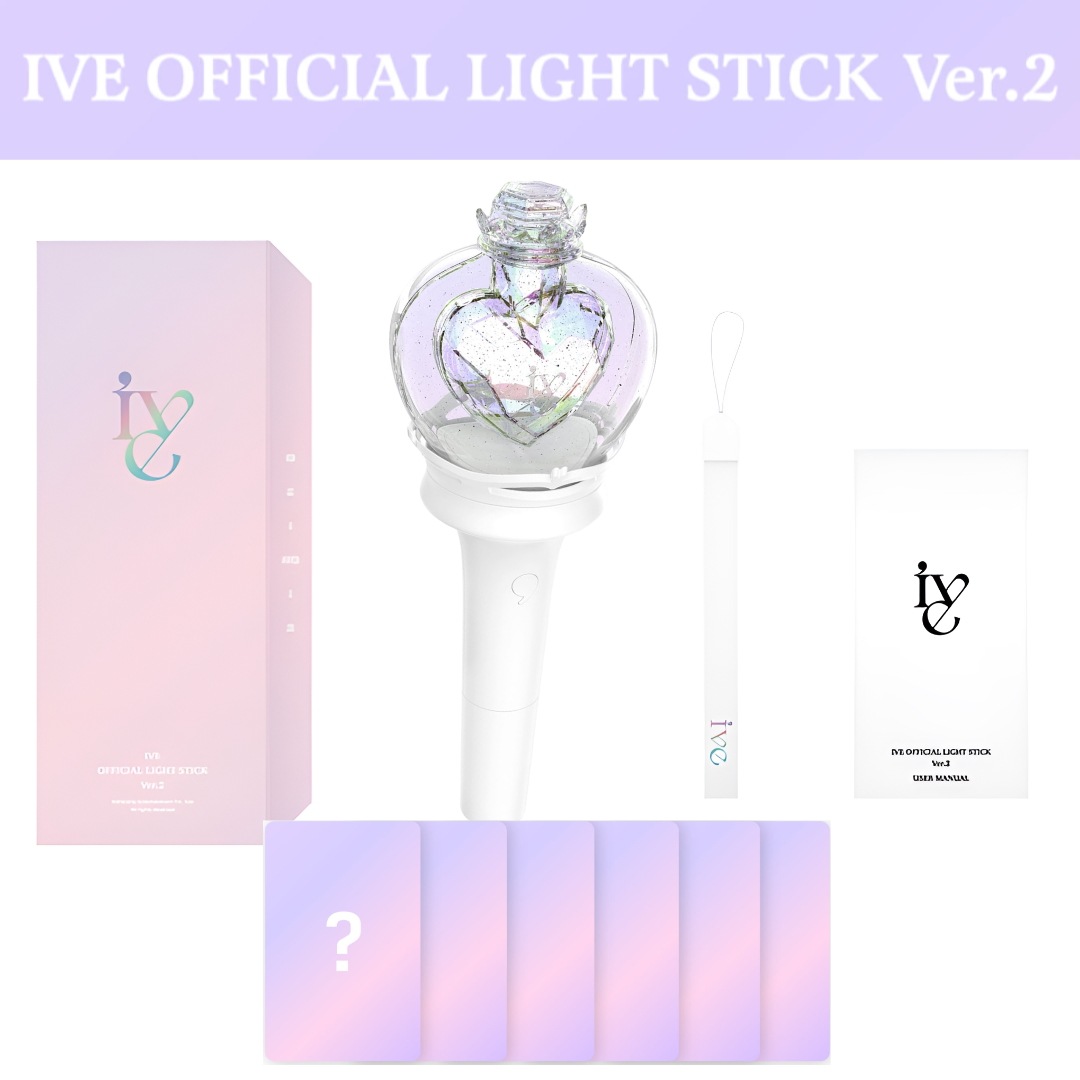 u*様 IVE OFFICIAL LIGHT STICK Ver.1、2ペンライ Qoo10] [特典付] IVE 公式 ペンライトVe