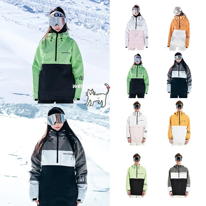スノーボードウェアジャケット単品レディースメンズスキーウェアトップスアウターパーカー韓国風男女兼用スノボーウェアスノーウェアスノボウェア防水防寒防雪保温防風通気