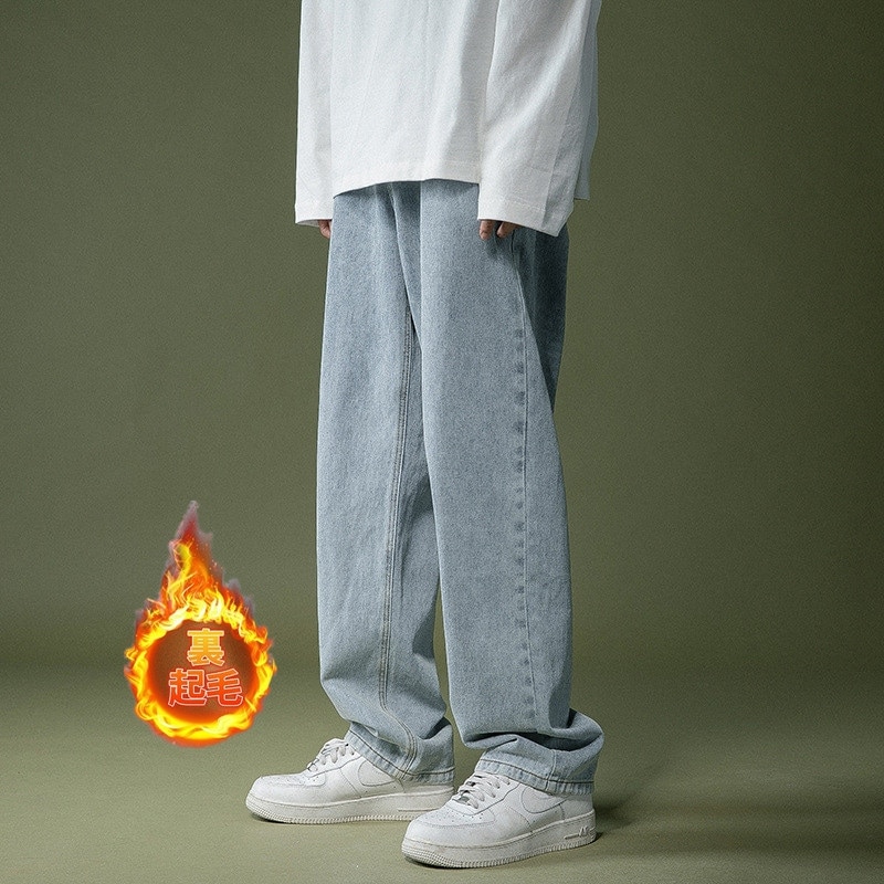 【急速出荷!】デニムパンツ メンズ ワイドパンツ 裏起毛 裏ボア 厚手 ジーンズ ジーパン チノパン ビジネス 通勤 スキニー ボトムス 防寒 暖かい 5,216円