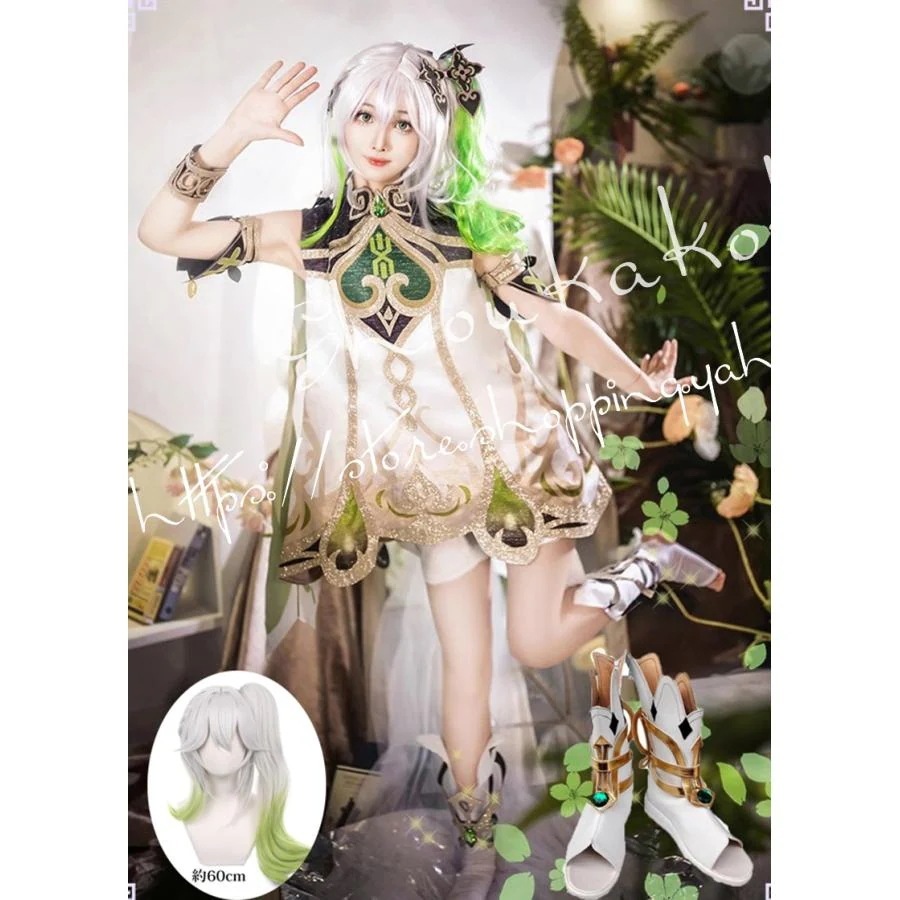[2026新品] G 原神 げんしん 風 genshin ナヒーダ 子供 大人 Nahida コスプレ衣装 ウィッグcos靴 パーティーcosplay 変装仮装コスチューム 撮影 祭り 学園祭 文化祭