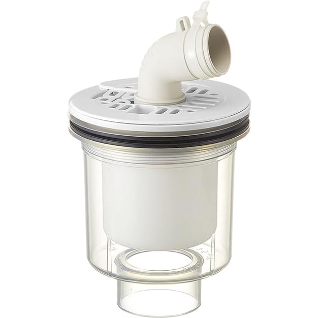 SANEI(サンエイ) 洗濯 機排水トラップ H5412-W-640・H5412-W-700に対応 VP・VUパイプ兼用 下抜き ホワイト H5554W-50