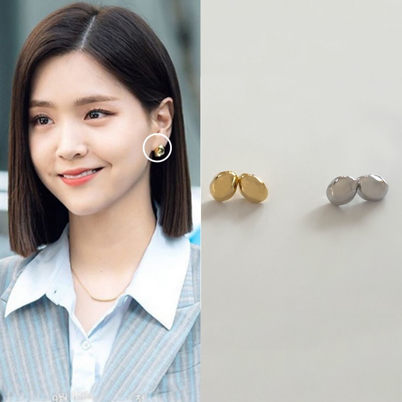 [韓国芸能人着用][キムジウン着用] Bold Mound Earring韓国ファッションジュエリーSNSで人気 カスタムジュエリー