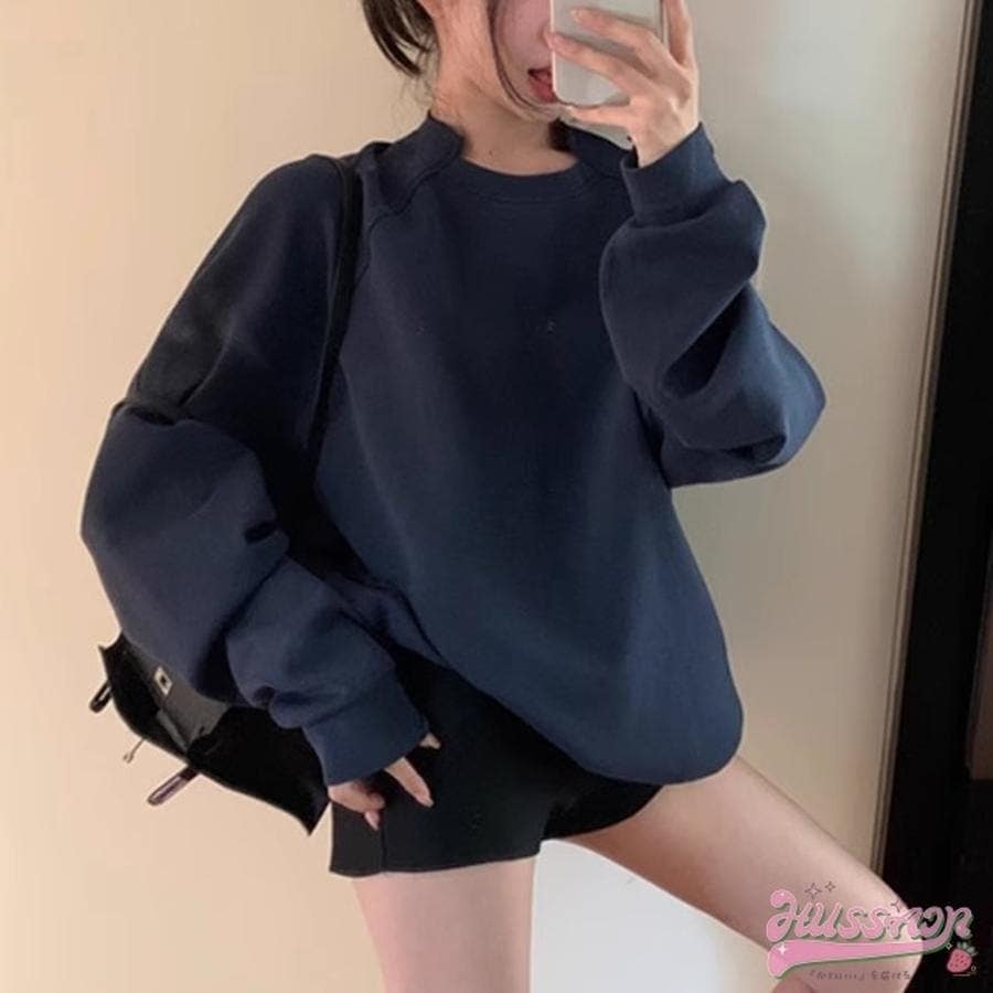 【少数入荷】トップス セーター 長袖 ラウンドネック 秋 レディース 韓国 ルーズ ゆったり 3色展開 無地 カジュアル おしゃれ プルオーバー お出かけ