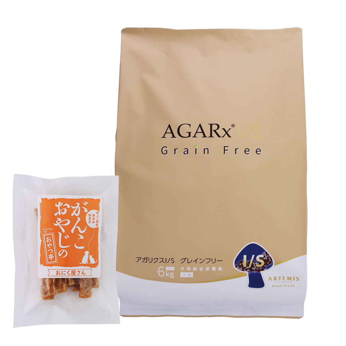 アガリクスI/S グレインフリー 小粒 6kg【国産たじま鶏ジャーキー20g付き】