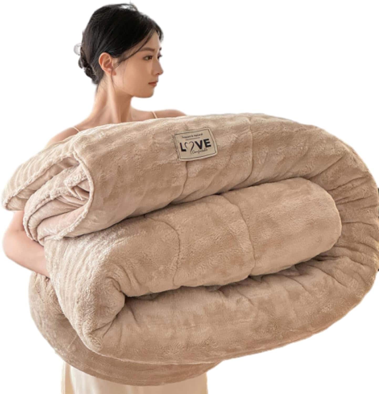 フランネル 増量タイプ おしゃれ 長方形 発熱毛布 シングル ボリューム感がたっぷり こたつ布団 掛け布団 冬用寝具 ダブルサイズ 裏起毛 ラビットファー調布団こたつ布団 4,994円