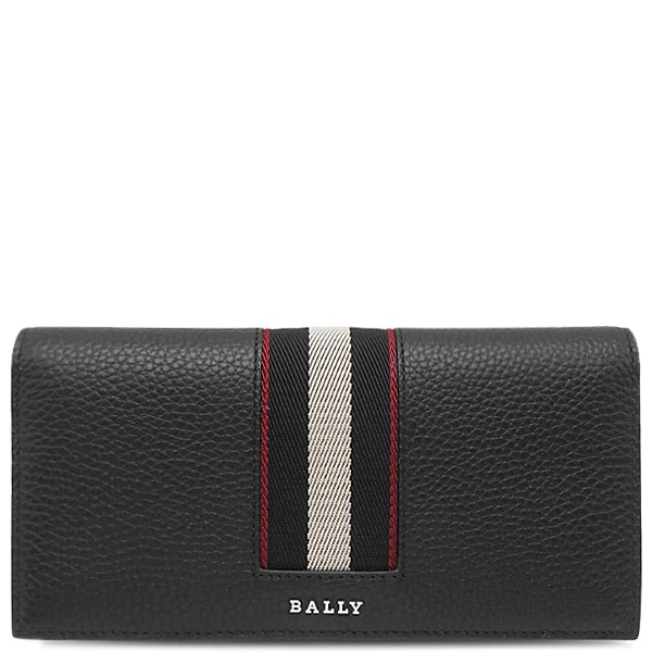 バリー BALLY 長財布 バリロ BALIRO レザー ブラック シルバー金具 黒 二つ折り 新品 未使用 6306283 【箱】【中古】
