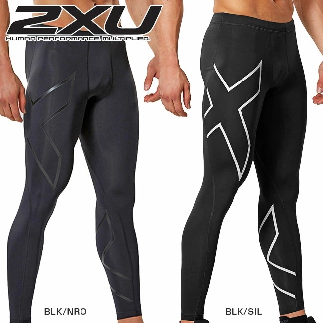 2XU(ツータイムズユー) メンズ コアコンプレッション タイツ(MA3849B)TR2 CORE COMPRESSION TIGHTS PWXロングスパッツ(18y8m)