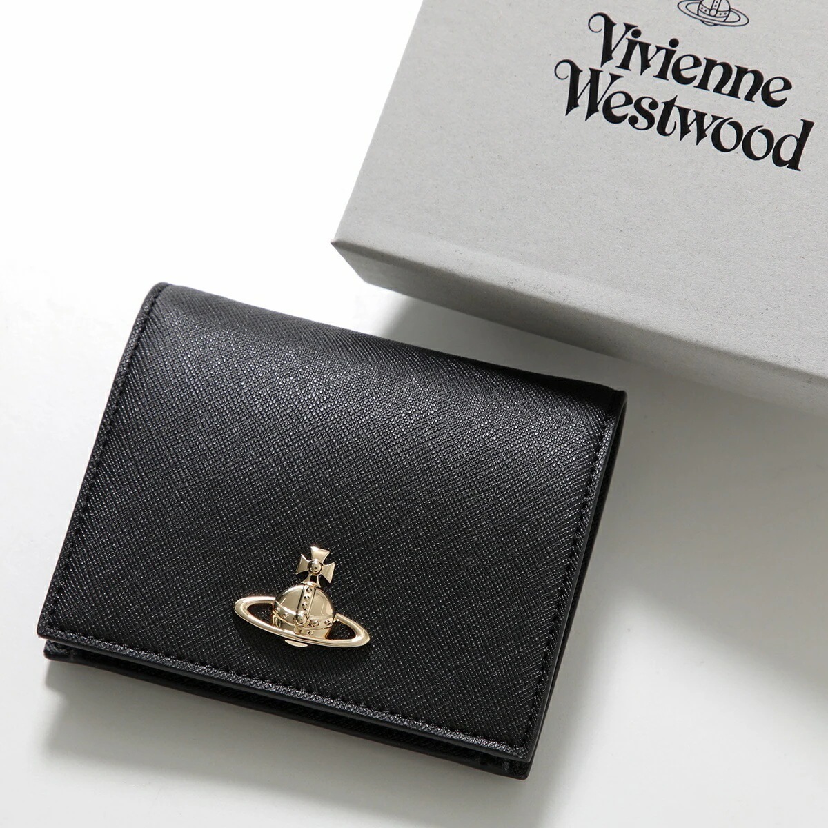 Vivienne Westwood ヴィヴィアンウエストウッド 二つ折り財布 WOMAN BILLFOLD ウーマン ビルフォルド 51150030W S0021 レディース N402/BLACK-3