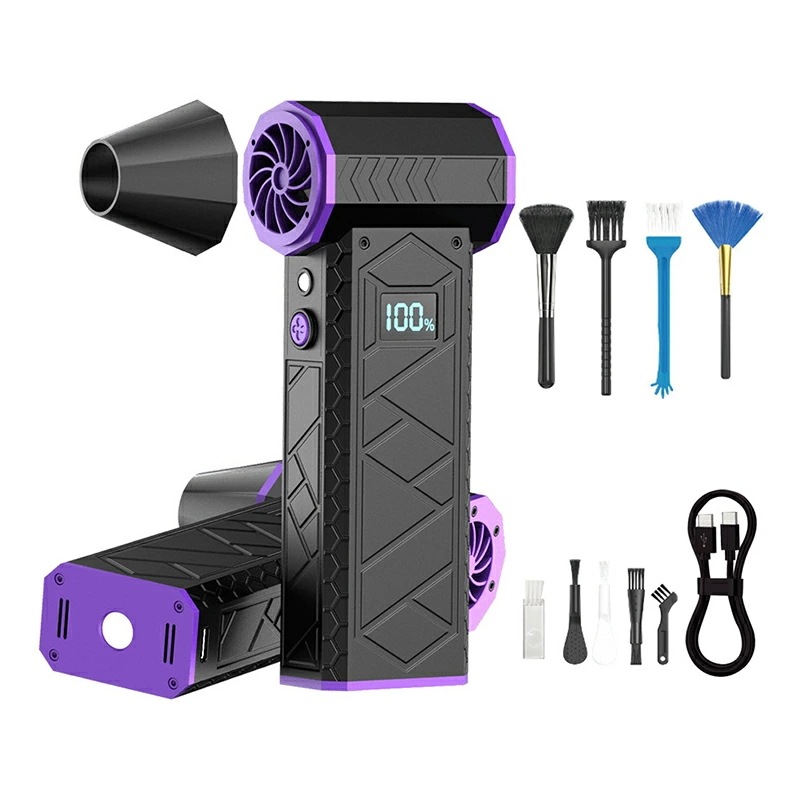 ハンディブロワー コードレス 充電式 小型 強力 エアダスター ターボ 10000mAh LEDライト付き 除雪 洗車 乾燥 掃除 軽量 持ち運び便利 USB Type-C 家庭用 軽量 5,530円