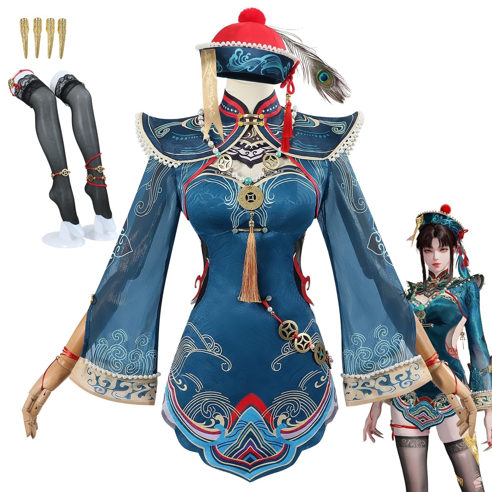 【人気爆売れ】正規品永劫無間cos コスプレ コスチューム小ゾンビ玉玲玲墨行衣コスプレ にじげんアニメキャラクターいしょう