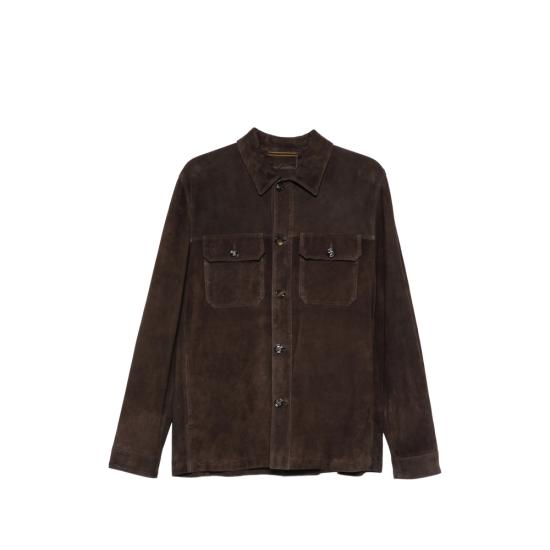 MOORER Men Leather Jackets I101166 KLAUS CPF MORO BROWN