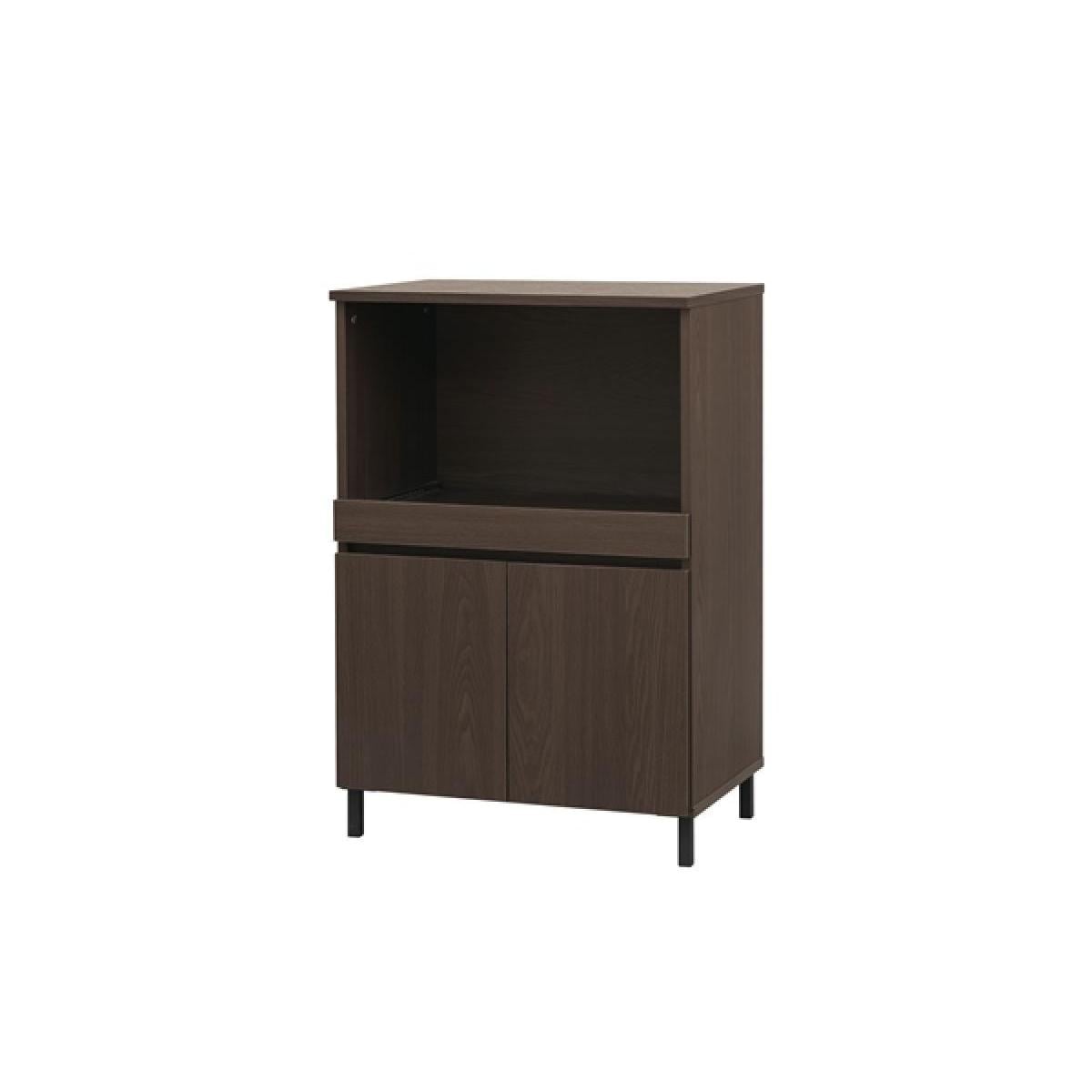 アイリスオーヤマ キッチンキャビネット KCBL-590BT ウォールナット ロータイプ【お客様組立】 キッチン 収納 台所 棚 レンジ台