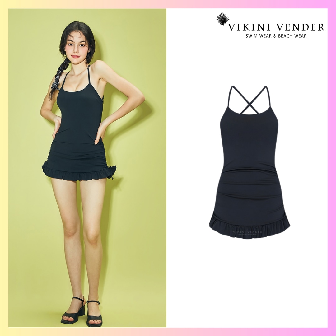 Plie Shirring String Monokini + FREE OMAKE ワンピース水着 モノキニ 水着 レディース ワンピース水着 おしゃれ 水着 人気 韓国水着 シンプル水着