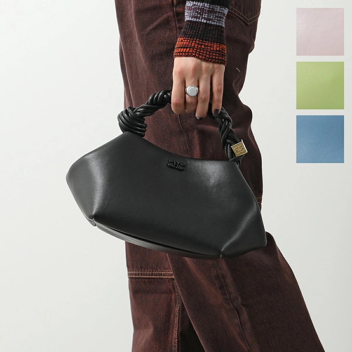 GANNI ガニー ハンドバッグ BOU BAG SMALL A5241 A5245 A5246 5894 レディース ショルダーバッグ ブーバッグ リサイクルレザー バタフライロゴ カラー4色 41,410円