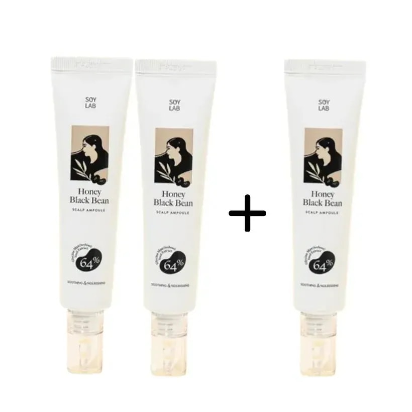 [25SS/New](2+1)ハニーブラックビーン頭皮アンプル40ml #黒豆エキス64%以上配合 #塗る頭皮栄養剤