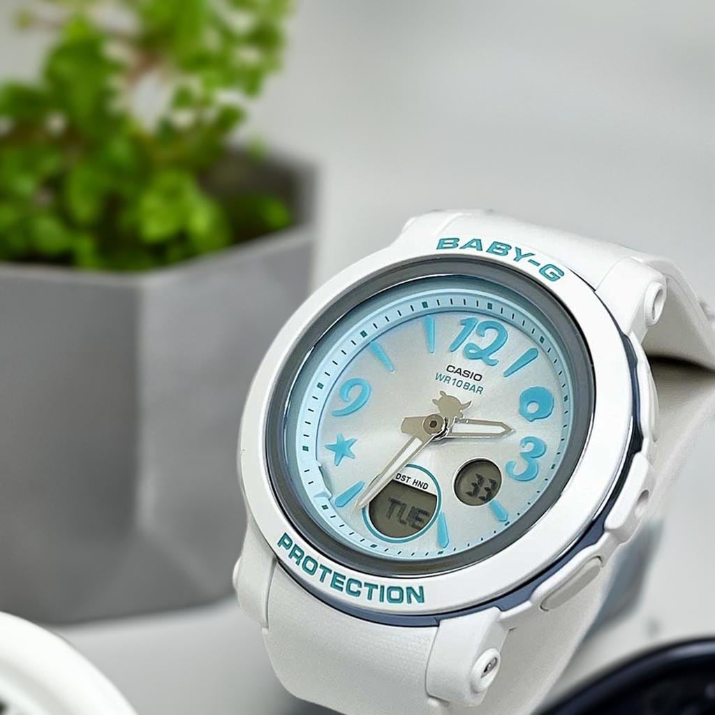 カシオCASIO 腕時計 BABY-G ベビージー BGA-290US-2AJF レディス ホワイトベルト ブルー文字盤