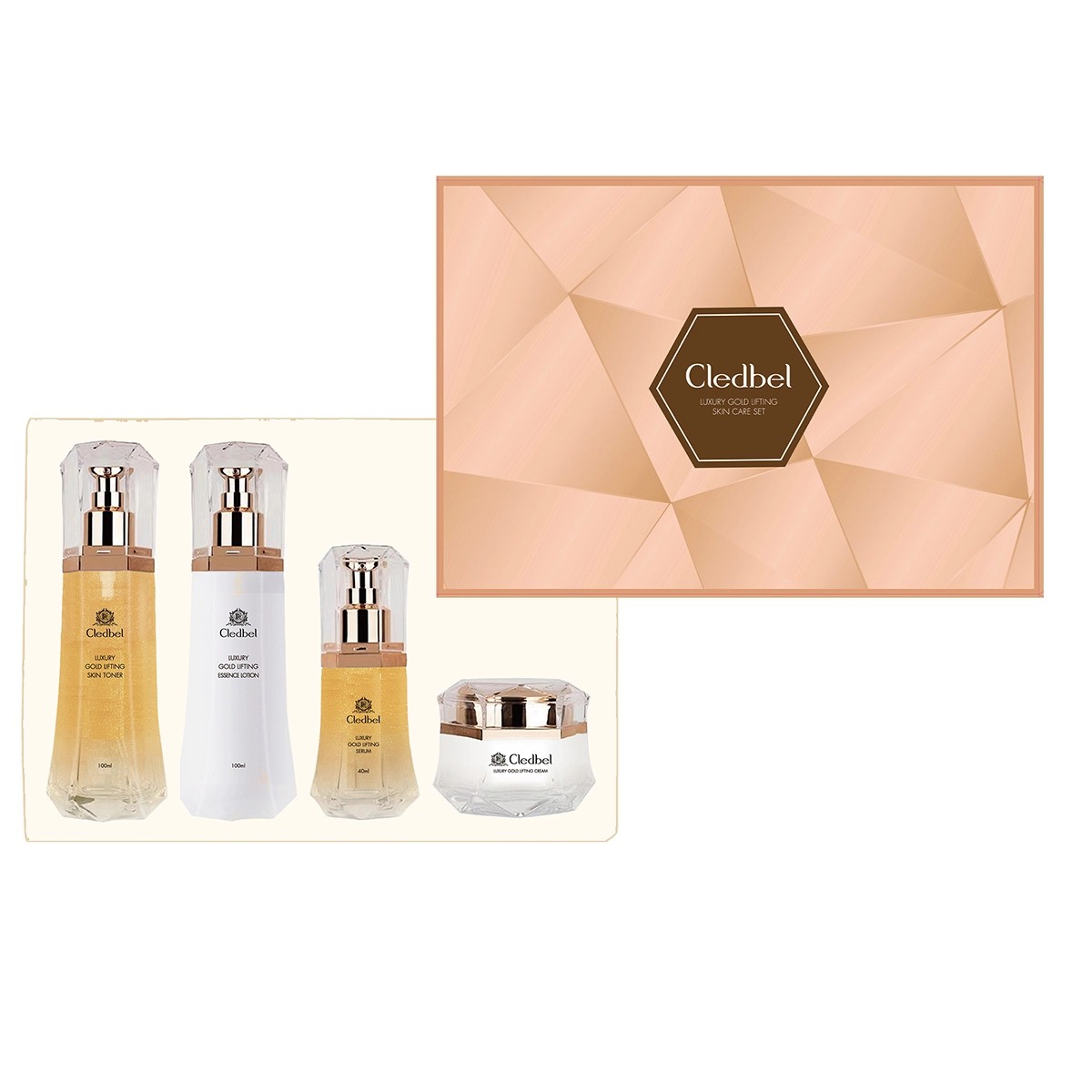 ゴールドリフティング スキンケアセット スキントナー エッセンス ローション セラム クリーム