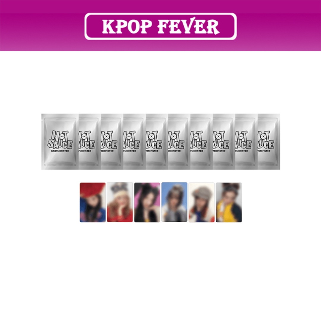 【online特典】 BABYMONSTER HOTSAUCE OFFICIAL MD / TRADING PHOTOCARD BULK PACK
