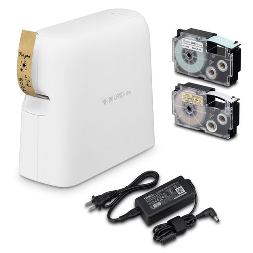 カシオ ラベルライター ネームランドi-ma スマホ・PC対応 KL-SP100 テープ付きセット KL-SK-SET(3.5mm-24mm幅)