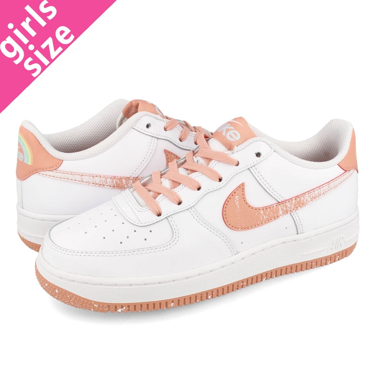 AIR FORCE 1 LV8 GS WHITE/AURA/LIGHT MADDER ROOT 12,698円