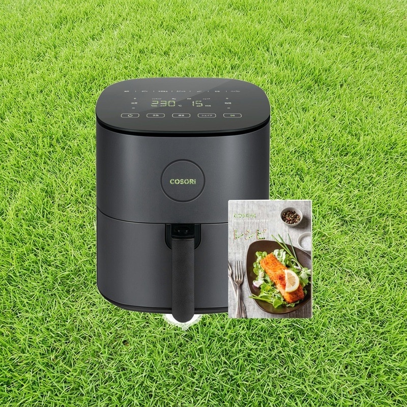 COSORI コソリ ノンフライヤー 4.7L 大容量 家庭用 電気 エアフライヤー 最高温230℃ 揚げ物 ポテト 惣菜 日本語レシピ付き タイマー 自動電源オフ グレー CAF-L501-KJP
