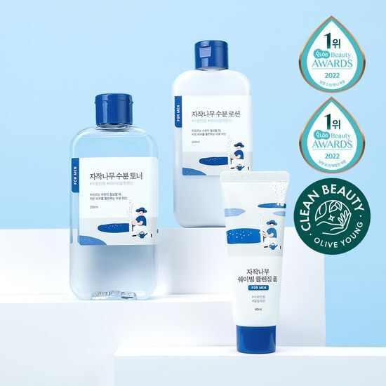 ラウンドラブ フォーメン 自家製ナチュラルトナー/ローション 2種類 キット (+シェービングフォーム 40ml)