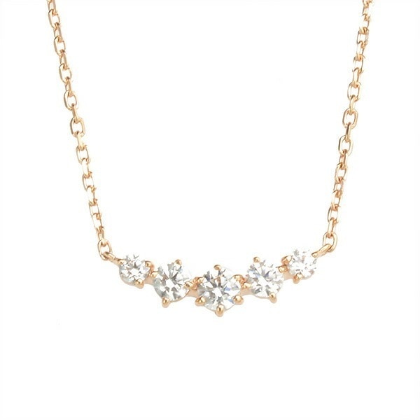 リボン済＆紙袋 ネックレス 正規品 レディース ラインモチーフ ペンダント シルバーネックレス アクセサリー ジュエリー キュービックジルコニア シルバー素材 祝い