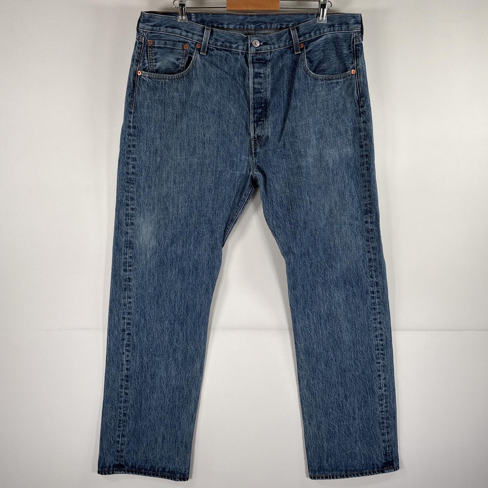 古着 デニムパンツ 501 ストレート ジーパン ボタンフライ ジーンズ 5ポケット w40 L32 ブルー メンズ