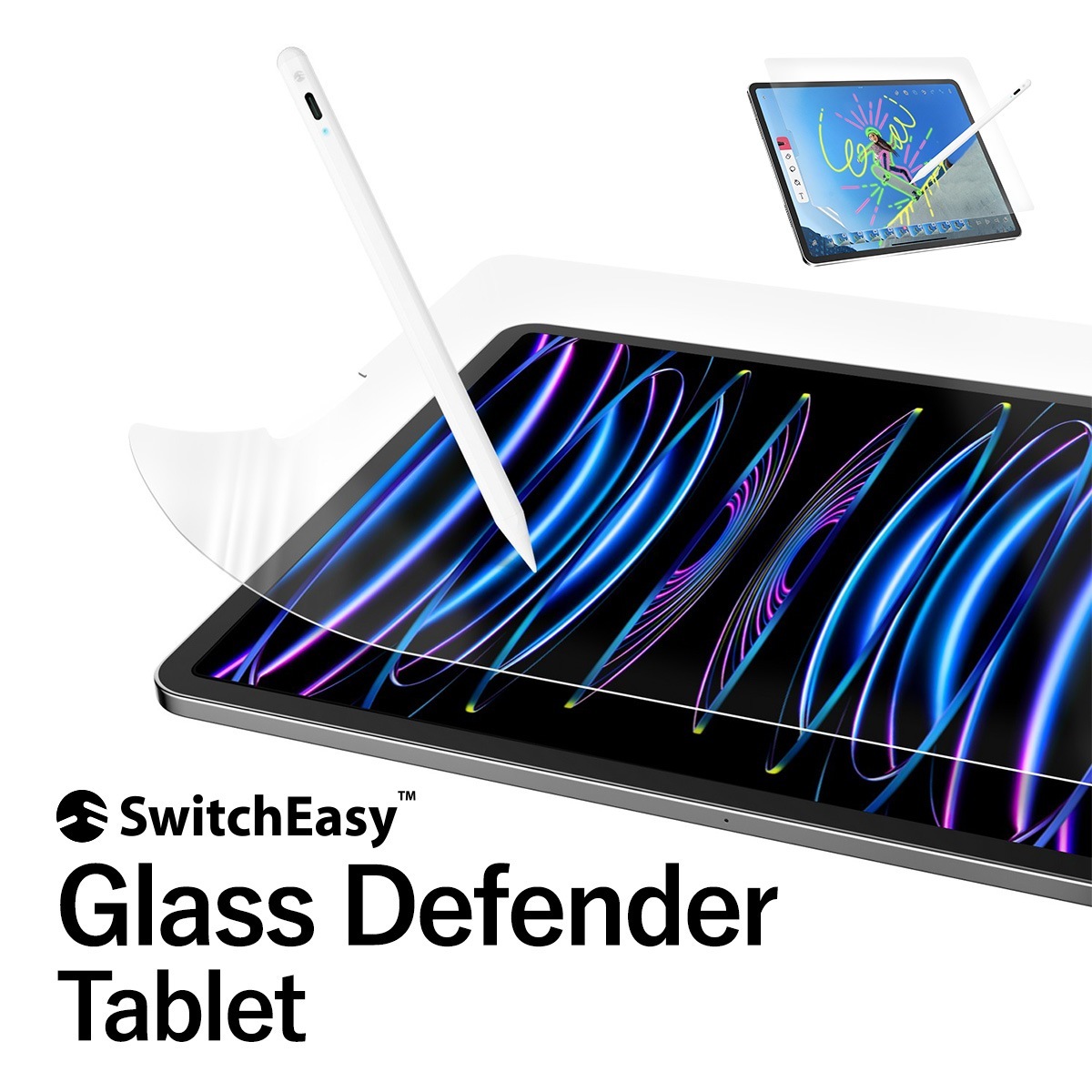 SwitchEasy Glass Defender for iPad Pro 12.9 (2018/2020/2021/2022)
