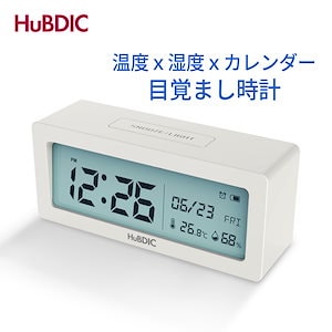 デジタル時計 温湿度計 目覚まし時計 置時計 おしゃれ アラーム 日付 バックライト HT-6