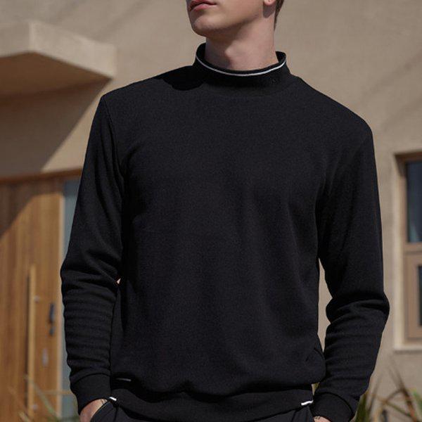 男性エリポイント防風モックネックTシャツ 6K-75452_US