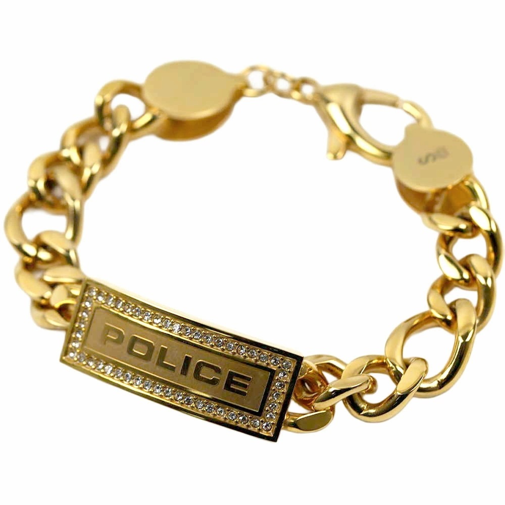 [訳ありアウトレット(箱に難あり)] ポリス ブレスレット メンズ ゴールド ステンレス アクセサリー POLICE PJ.25144BSG/01-S