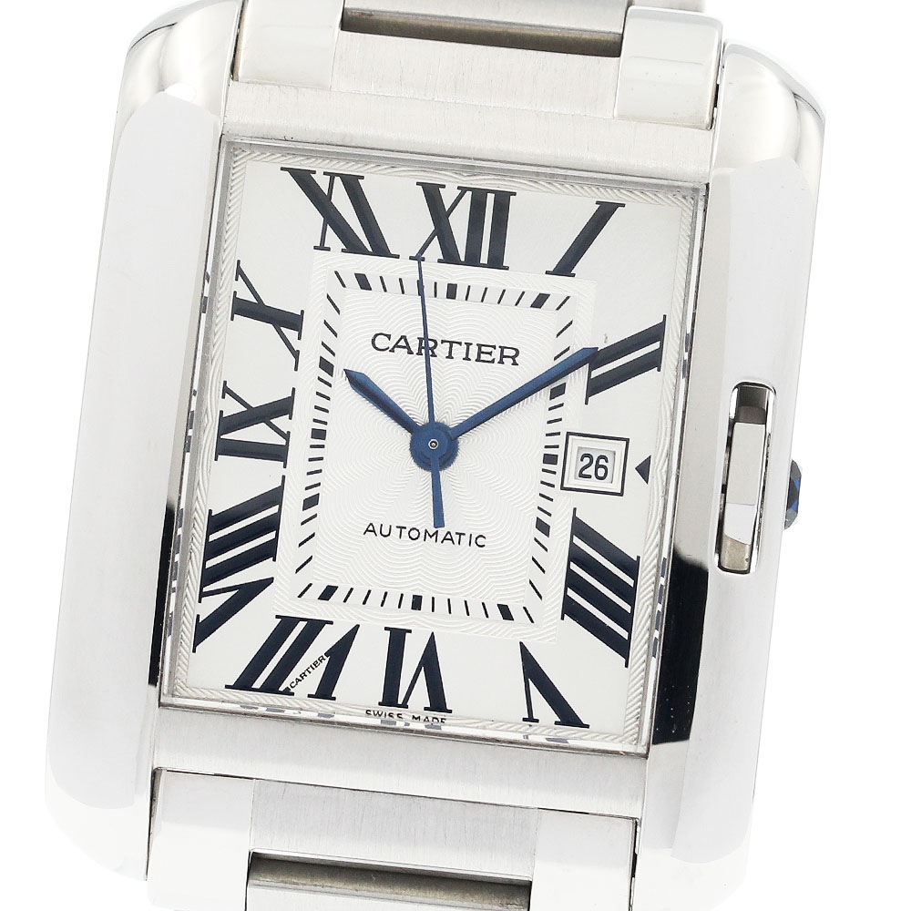 カルティエ CARTIER W5310009 タンクアングレーズLM デイト 自動巻き メンズ _943430【中古】
