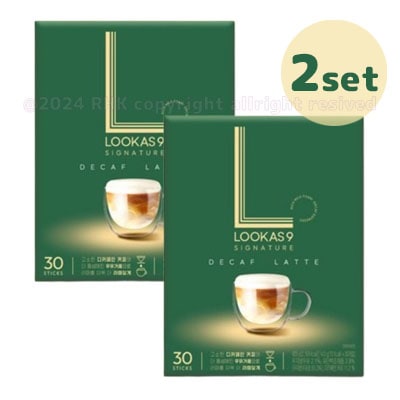 【デカフェラテ 30本入 × 2箱セット（計60本）】루카스나인 디카페인 라떼 /ルーカスナインシグネチャー デカフェラテ コーヒーミックスノコーヒー豆ミックス/ スティック/韓国コーヒー