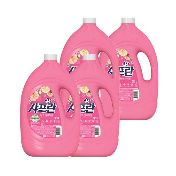 【シャフラン】 シアバター繊維柔軟剤 ピンクセンセーション 3.1L×4本