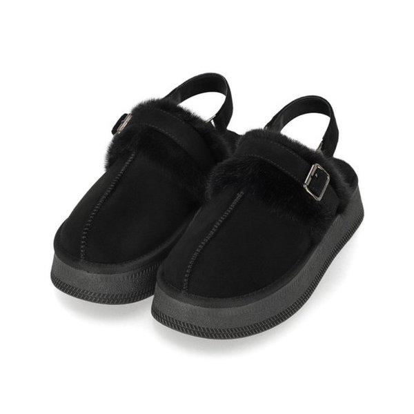 軽量クッションファー起毛ウール女性スリッパ1XWA76XS-GN