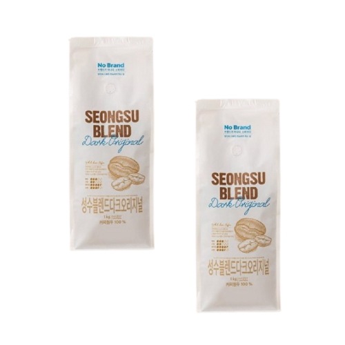 ノーブランド聖水ブレンドダークオリジナル1kg x 2個豆コーヒーホルビンホームカフェティータイムデザートドリンク