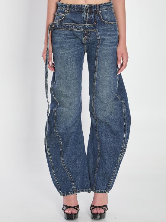 JEAN PAUL GAULTIER Women Denim Pants W TR009 BLUE