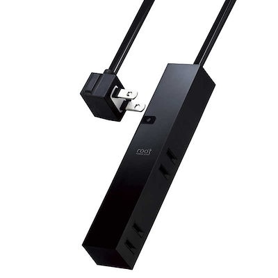 他サイト： エレコム 電源タップ 見せるインテリア root(ルオット) 4個口 1.5m ブラック AVT-D3-2415BKの商品画像