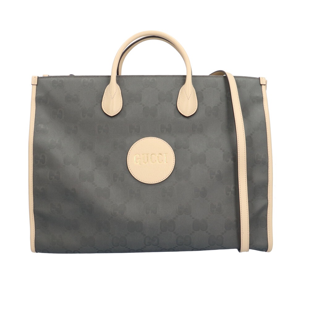 グッチ オフザグリッド ショルダーバッグ ナイロン 630353 グレー GUCCI 中古 美品