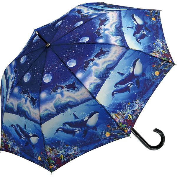 ユーパワー クリスチャン/リース/ラッセン 木製ジャンプ傘 「ブルーワールド2」