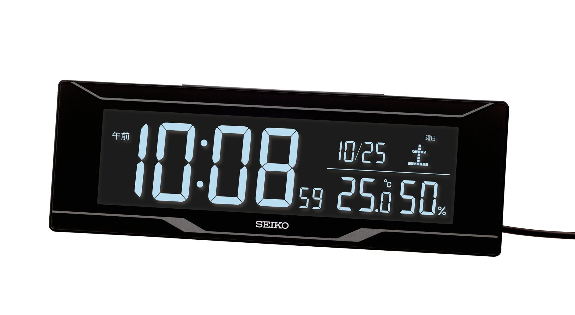 セイコークロック(Seiko Clock) 置き時計 目覚まし時計 スマートフォン時刻修正 デジタル 交流式 カラー液晶 シリーズC3 DL308K